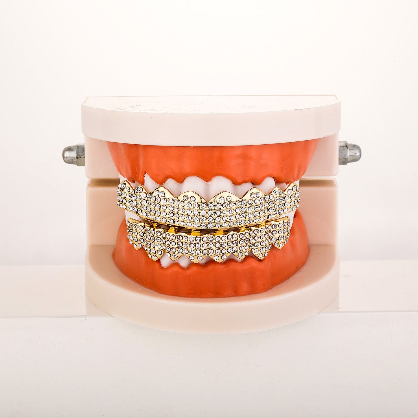 Real gold electroplated gold tooth set eight