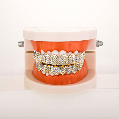 Real gold electroplated gold tooth set eight