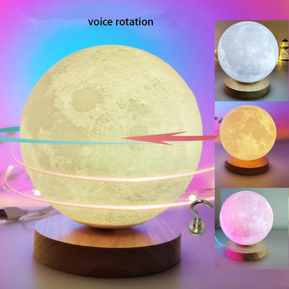 Rotating Moon Lamp Intelligent Voice