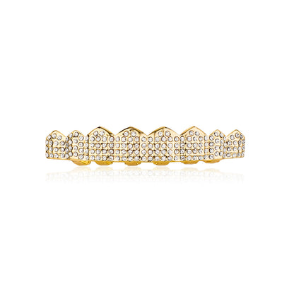 Real gold electroplated gold tooth set eight