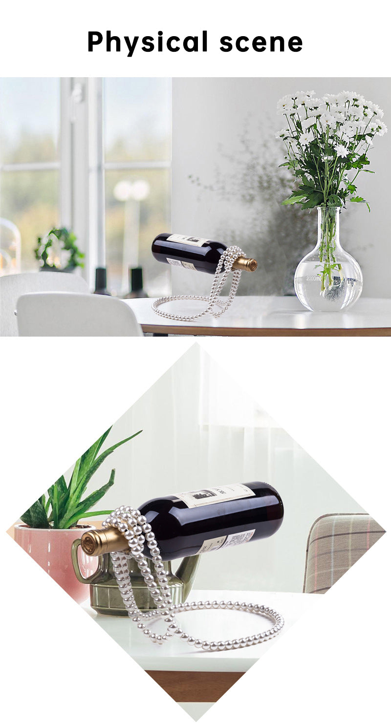 Pearl Necklace Wine Rack